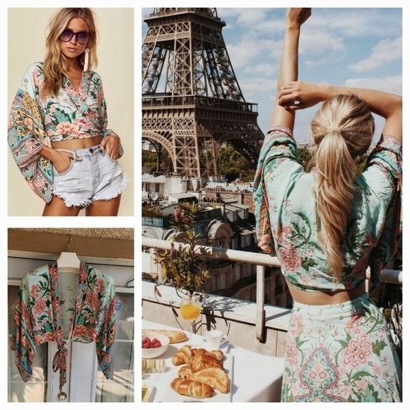 Spell and The Gypsy Collective Lotus‎ Kimono Wrap Top - Picture 1 of 5